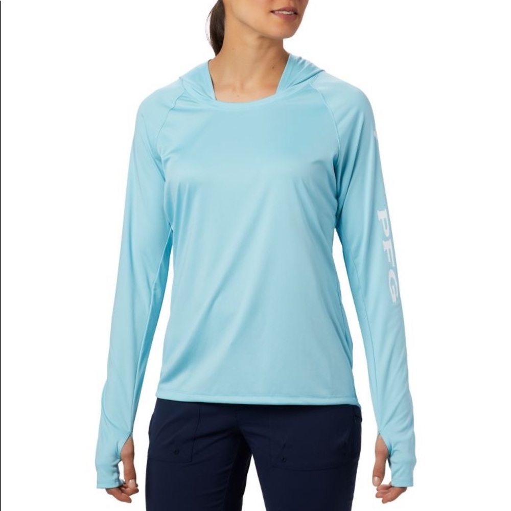Columbia Clear Blue / White Tidal Tee Hoodie